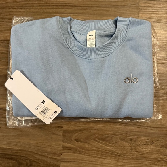 ALO Yoga Celestial Blue Crew Neck Pullover NWT - Picture 7 of 7